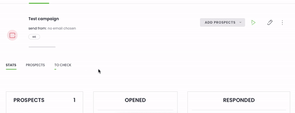 Gif showing how to add prospects by importing from file