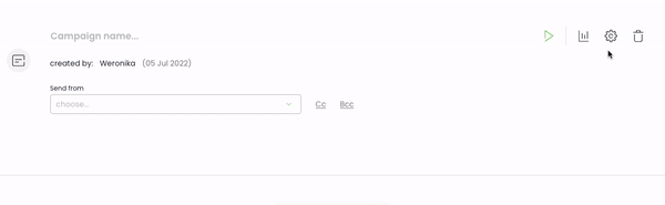Gif showing how to set up timezone for sending campaigns