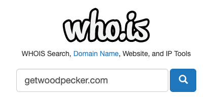 Picture showing the who.is website