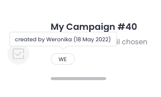 Tag with who created the campaign