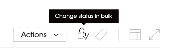 Image showing icon which is used to change the prospect's status in bulk