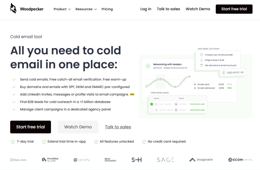 Woodpecker - the cold email tool on the market.