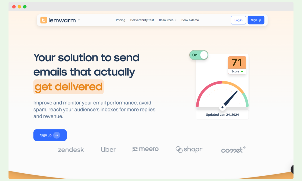 Lemwarm - an email warmup tool. 