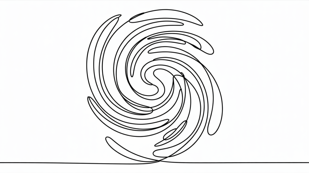 Abstract swirl line illustration symbolizing SaaS lead generation, with SaaS lead generation processes flowing like a funnel, and SaaS lead generation powering business growth.