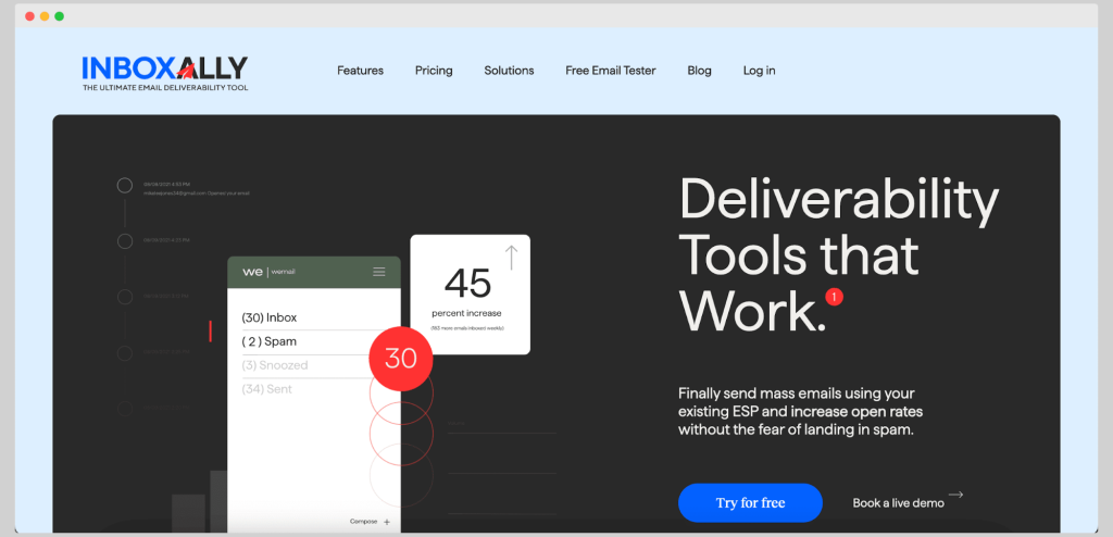InboxAlly - a  deliverability and warmup platform.