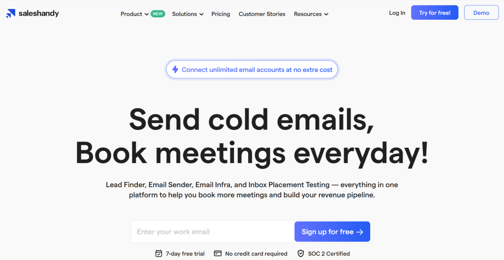 Top tools for in-house cold outreach - Saleshandy