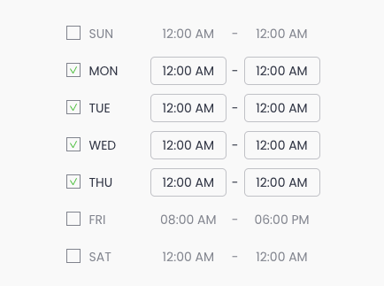 Quick delivery times (12 am to 12 am)